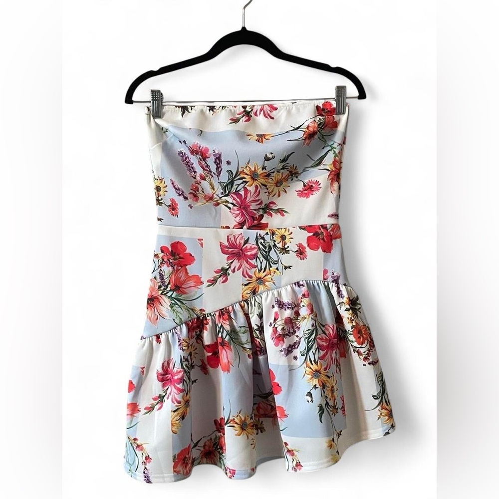 Size Small l Striped Floral Mini Dress